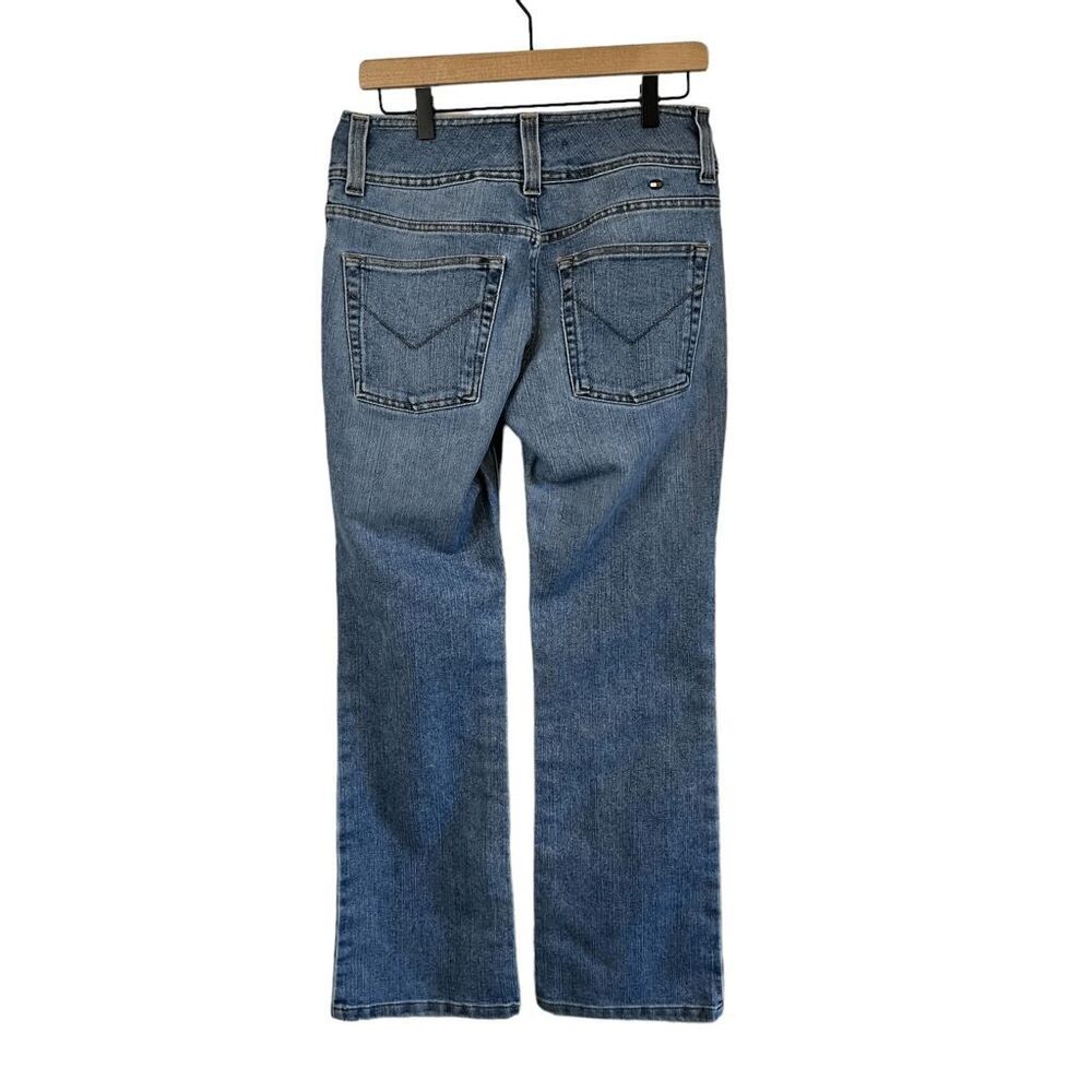 Tommy Hilfiger Jeans Womens Size 8 Blue Hipster Boot Bootcut Denim Triple Snap - Picture 2 of 14